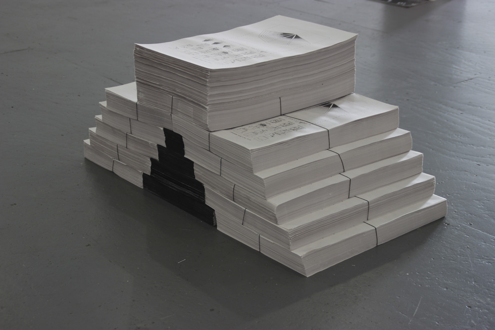 Plan For A Paper Monument<br />offset printed takeaway with custom origami instructions<br />2014